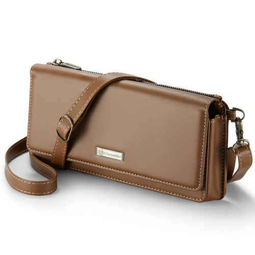 CaseMe Me30 Multi Functional Diagonal Cross Bag Phone Case - Brown
